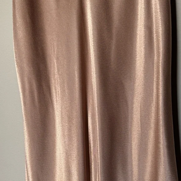 NWOT L’Agene V-neck Silky Slip Dress Size 2 Copper Gold - Picture 5 of 9
